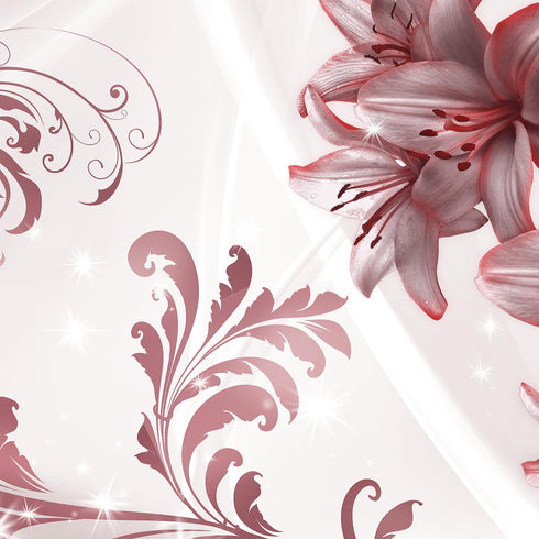 Wandbilder Wohnzimmer XXL Blumen Lilien Moderne Bild Abstrakt
